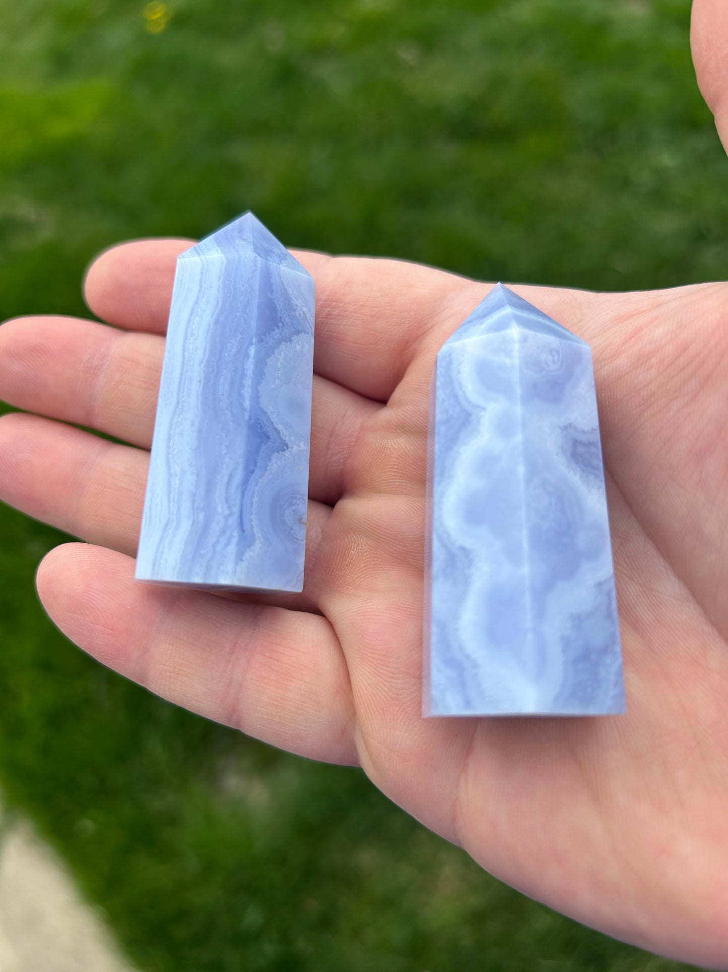 Blue Lace Agate Towers