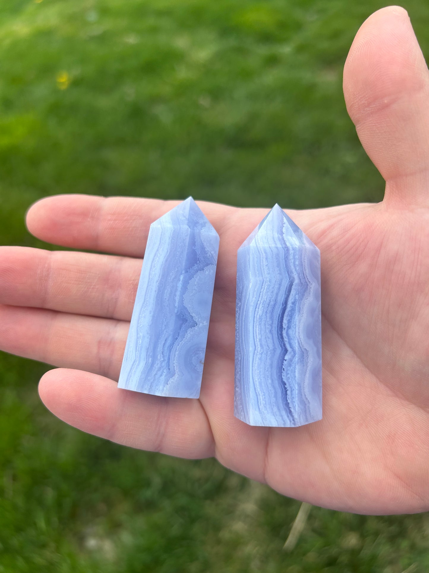 Blue Lace Agate Towers