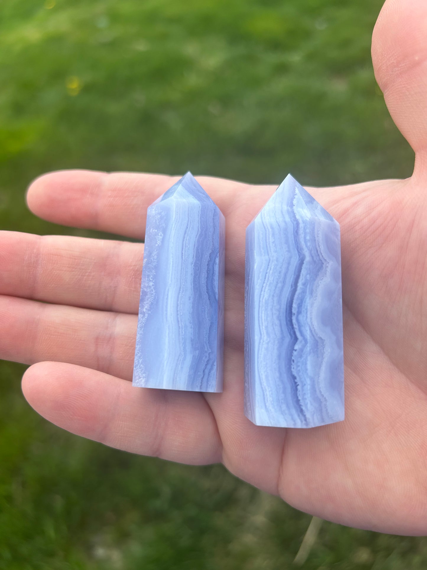 Blue Lace Agate Towers